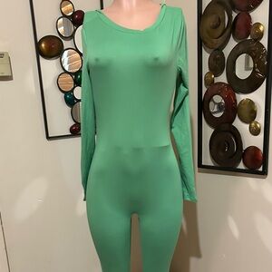 Green jumpsuit